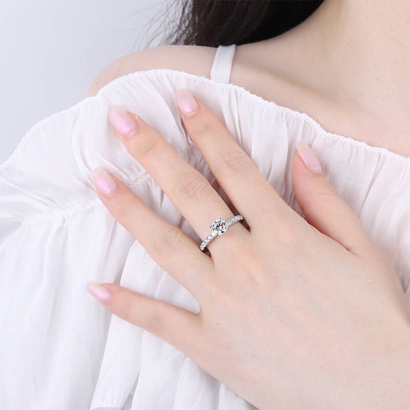 클래식 1캐럿 블루 컬러 모이사나이트 반지, 매력적인  - Moissanite Engagement Ring 1 Carat 리뷰 및 가격