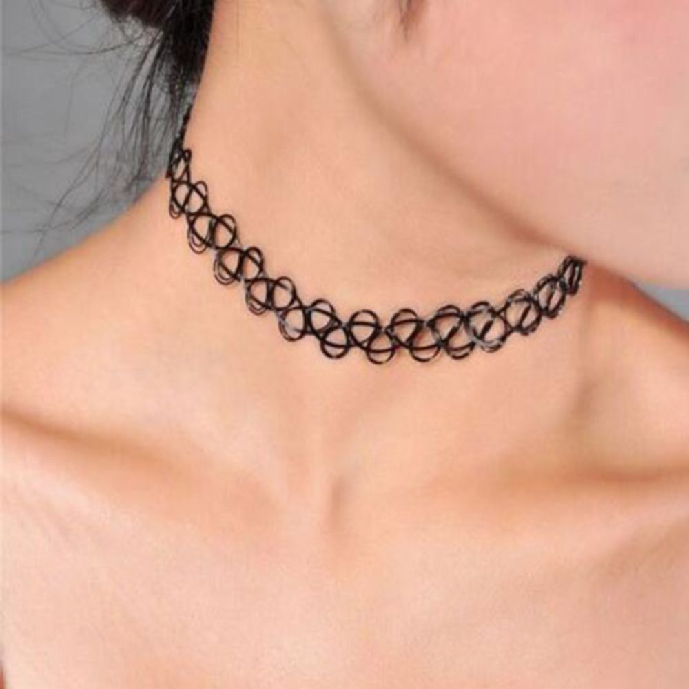 멀티 컬러 꼰 물고기 실 목걸이, 문신 초커, 스트레치 - Pearl Choker Necklace Vintage 리뷰 및 가격