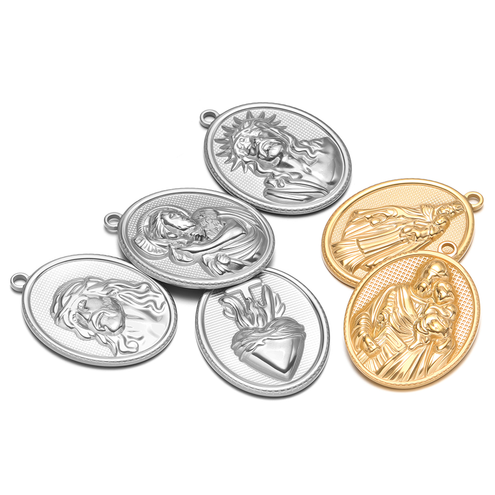 5개 스테인레스 스틸 골드 타원형 예수 참 크로스 펜던 - Cross Pendant Necklace Gold 리뷰 및 가격
