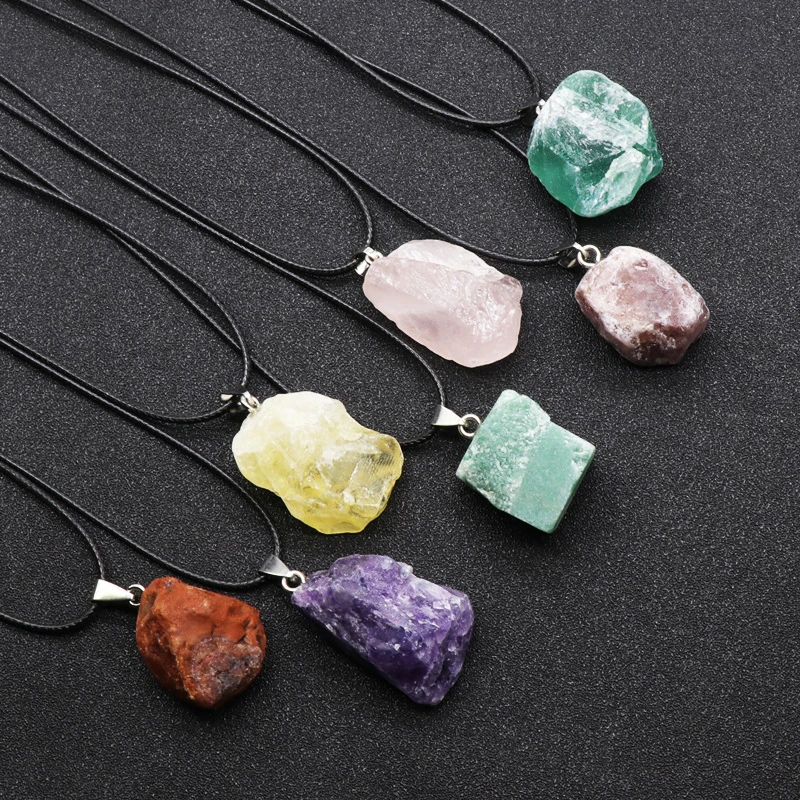 천연 자수정 꽃 목걸이 Reiki 치유 돌 불규칙한 모 - Crystal Pendant Necklace Natural Stone 리뷰 및 가격