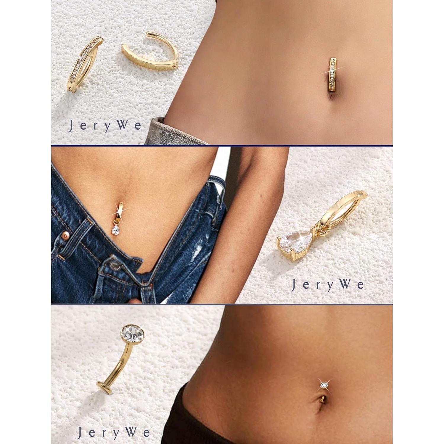 10-12mm 플로팅 배꼽 링 저자극성 수술용 스테인리 - Body Jewelry 리뷰 및 가격
