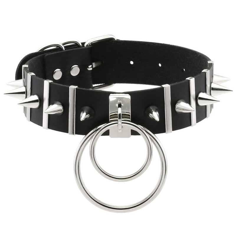 핑크 본디지 스파이크 초커 넥 펑크 하트 라운드 고스  - Goth Punk Spike Choker 리뷰 및 가격