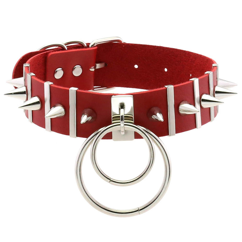 핑크 본디지 스파이크 초커 넥 펑크 하트 라운드 고스  - Goth Punk Spike Choker 리뷰 및 가격