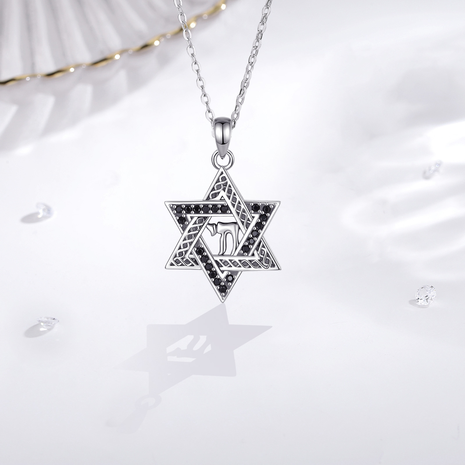 Eudora 925 스털링 실버 스타 오브 데이비드 펜 - 925 Sterling Silver Chain Necklace Men 리뷰 및 가격