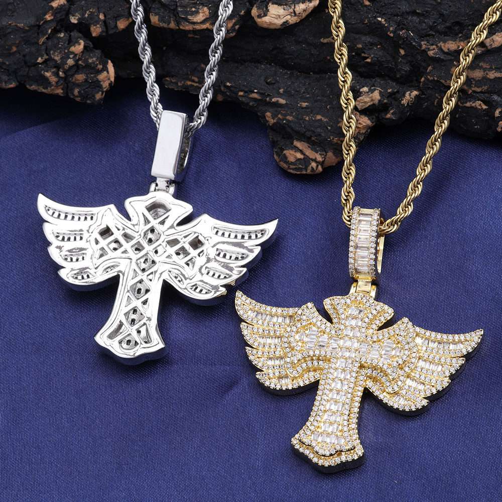 남성용 CZ 목걸이, 체인 포함 참 쥬얼리 파티 선물, - Cross Pendant Necklace Gold 리뷰 및 가격