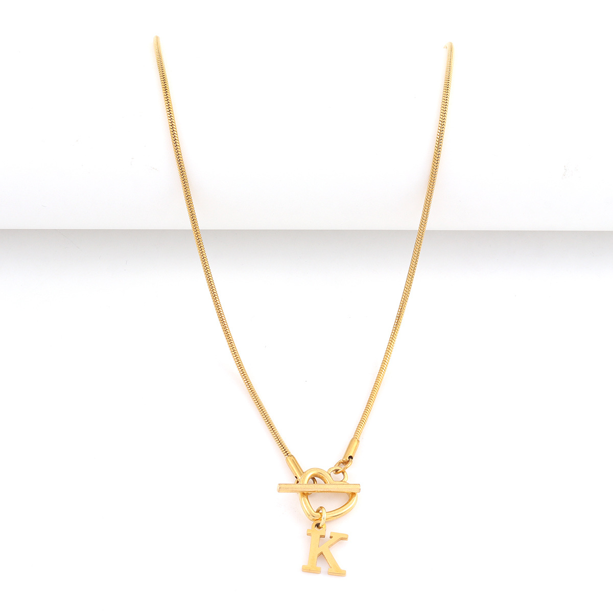 패션 A-Z 이니셜 하트 펜던트 목걸이 18K 금도금  - Initial Letter Necklace 18K Gold 리뷰 및 가격