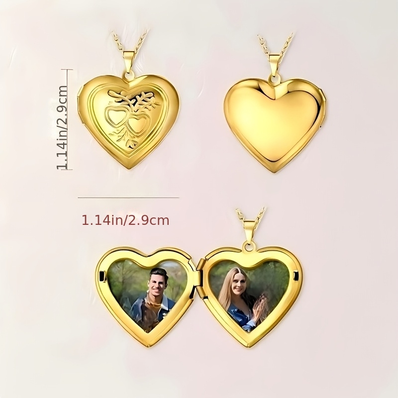 맞춤형 1/2 사진 목걸이 하트 모양 목걸이 맞춤형 사 - Heart Locket Necklace Photo 리뷰 및 가격