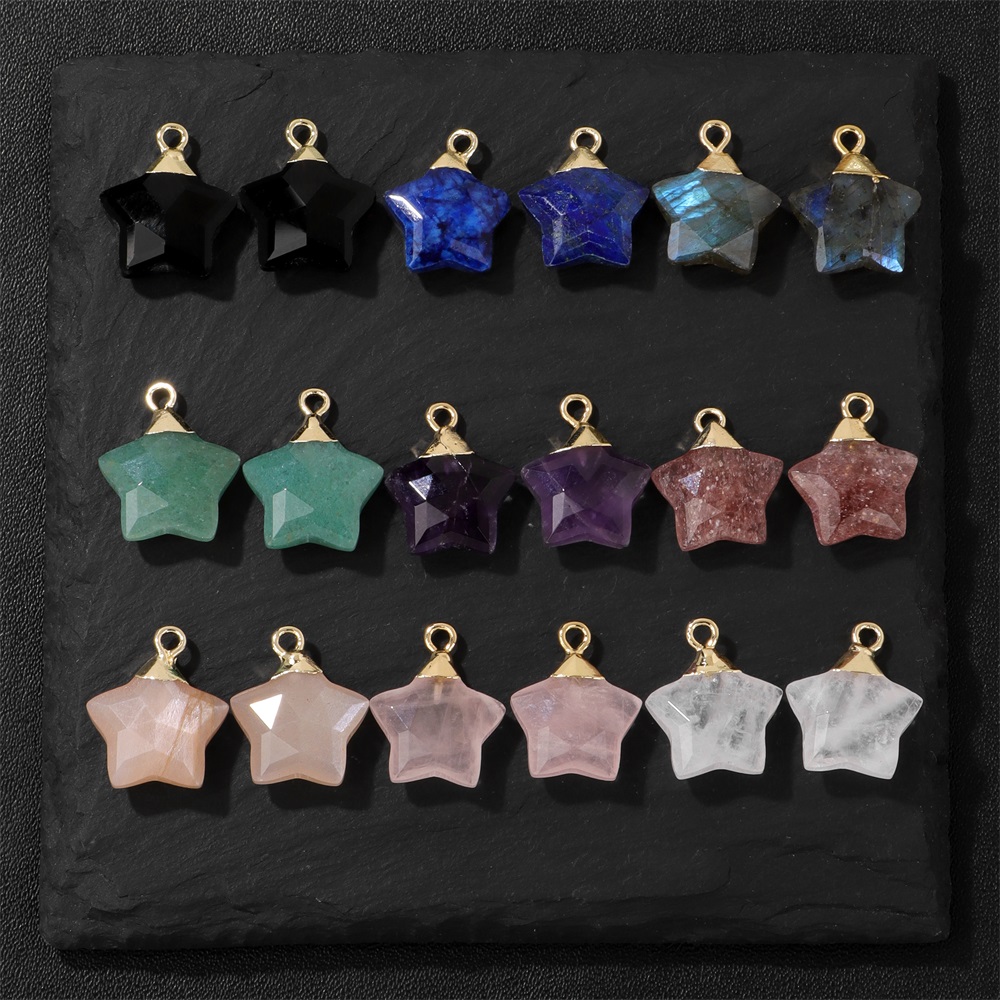 별 모양 돌 펜던트, 천연 석영 크리스탈 옥, 쥬얼리  - Crystal Pendant Necklace Natural Stone 리뷰 및 가격