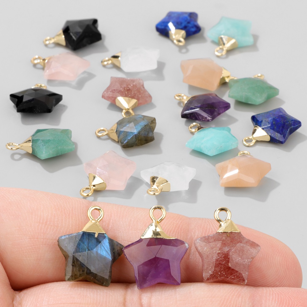 별 모양 돌 펜던트, 천연 석영 크리스탈 옥, 쥬얼리  - Crystal Pendant Necklace Natural Stone 리뷰 및 가격