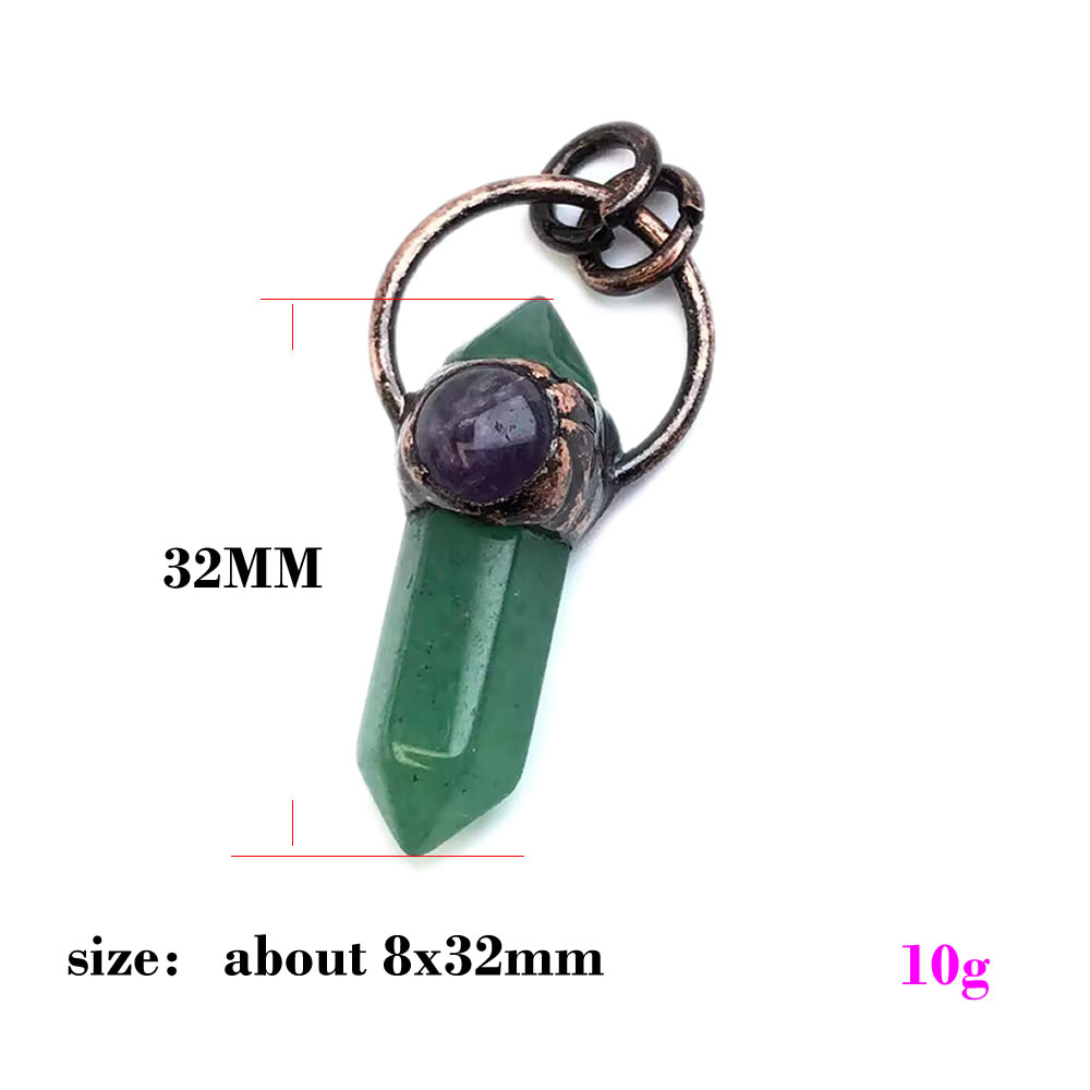 천연석 크리스탈 쿼츠 펜던트 목걸이 참 고대 구리 육각 - Crystal Pendant Necklace Natural Stone 리뷰 및 가격
