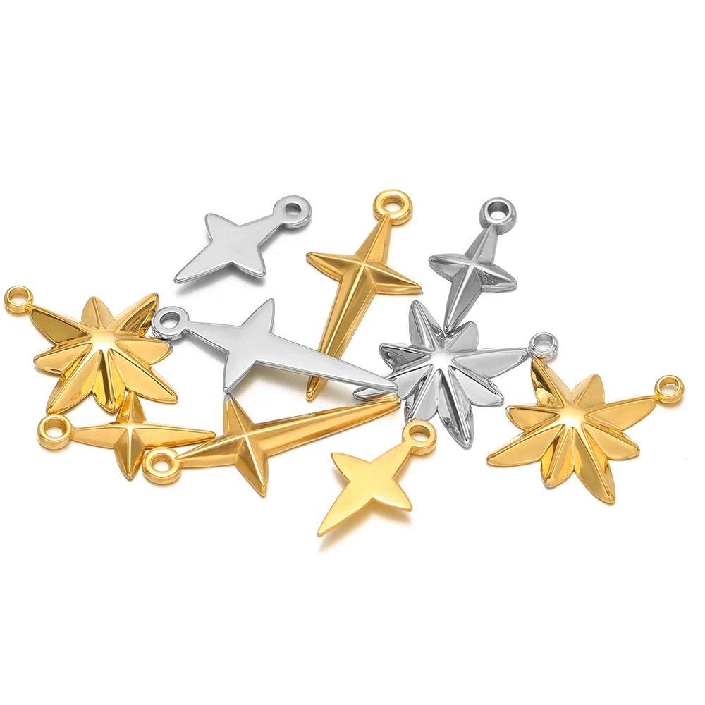 5pcs DIY 쥬얼리에 대 한 고품질 스테인레스 스틸 - Cross Pendant Necklace Gold 리뷰 및 가격